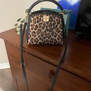Kate Spade Leopard Print Crossbody Bag Brown and Black